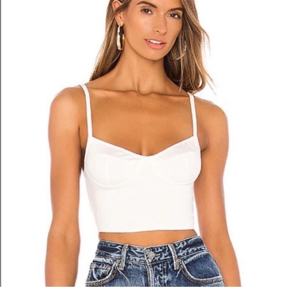 Indah White Strappy Crop Top